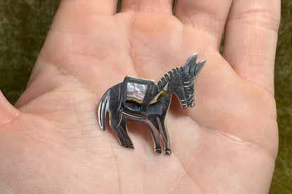 Abalone Inlay Donkey Pin