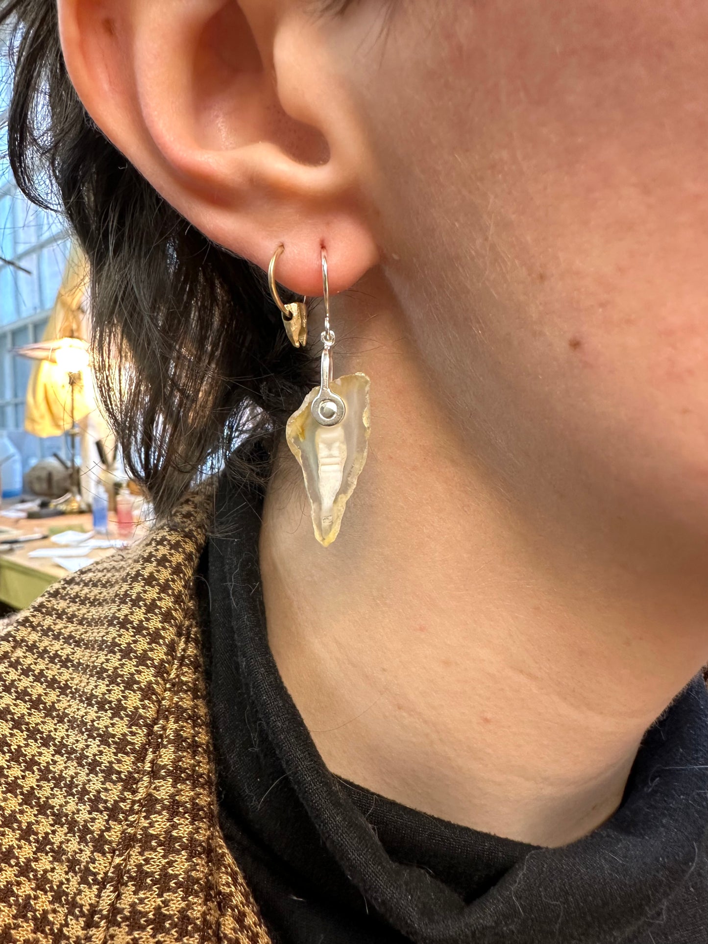 Agate Slice Earrings