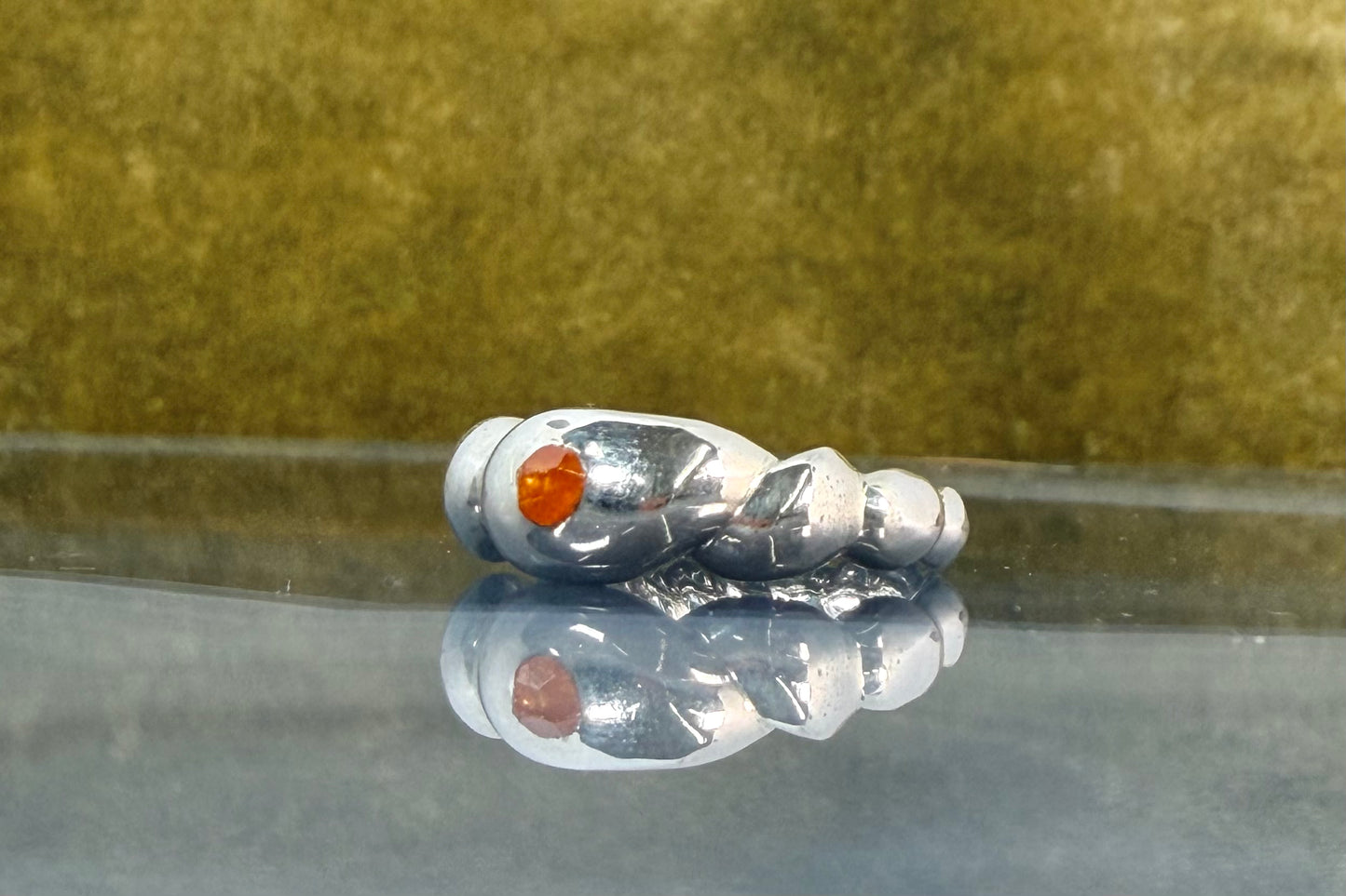 Raw Spessartine Blob Ring