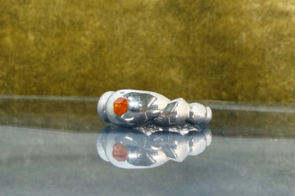 Raw Spessartine Blob Ring