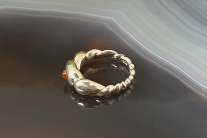 Raw Spessartine Blob Ring