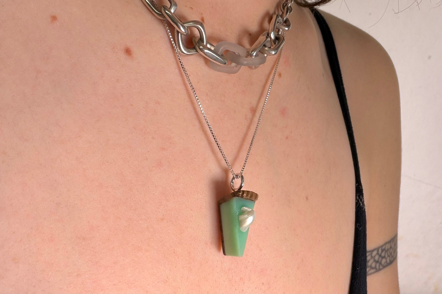 Key Lime Pie Necklace
