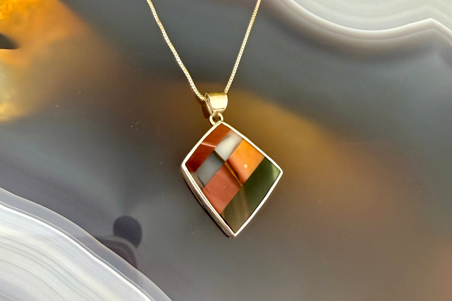 Continued Line Mosaic Necklace
