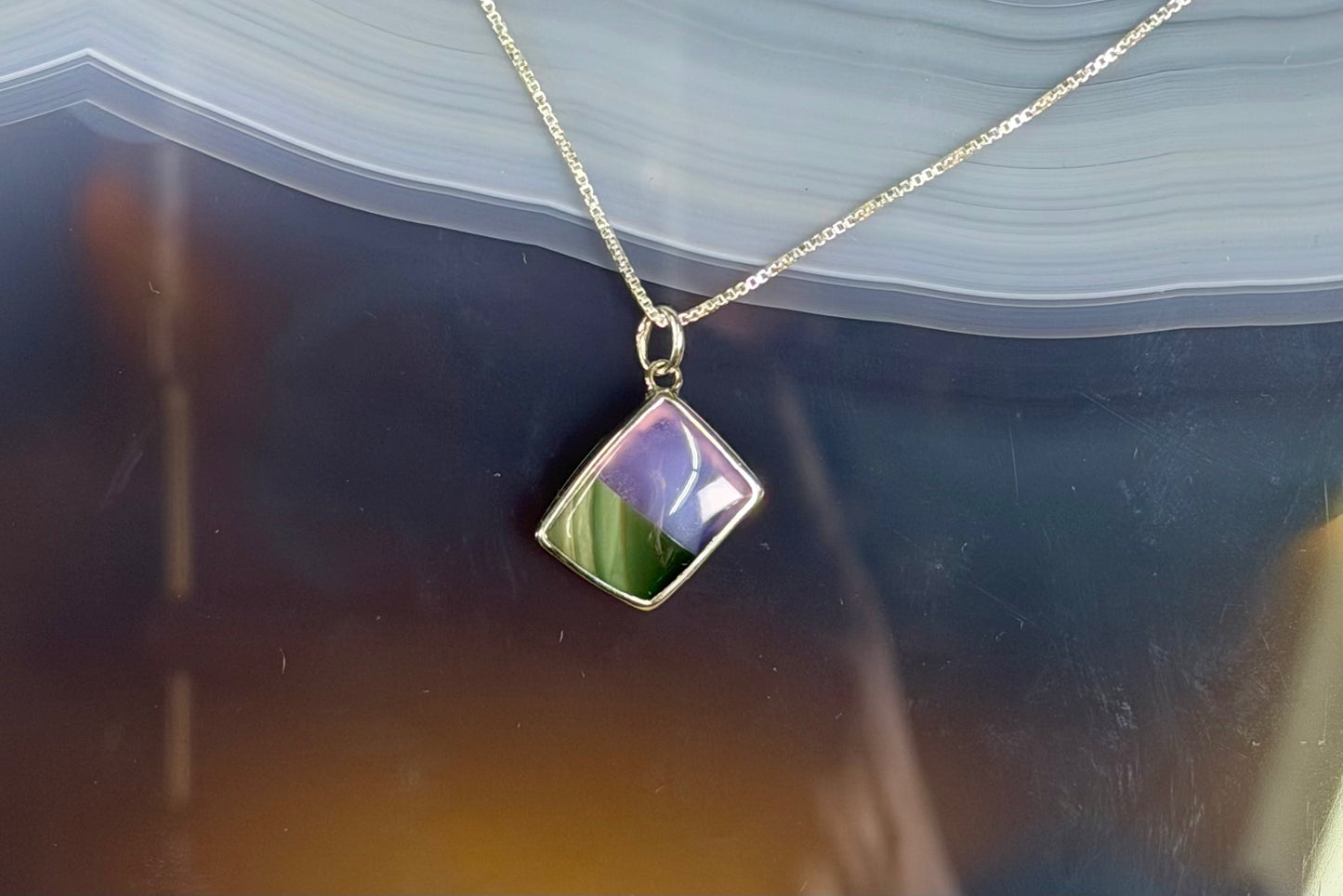 Holly Blue/Imperial Jasper Necklace
