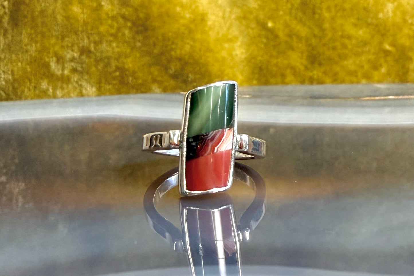 3-Stone Mosaic Ring