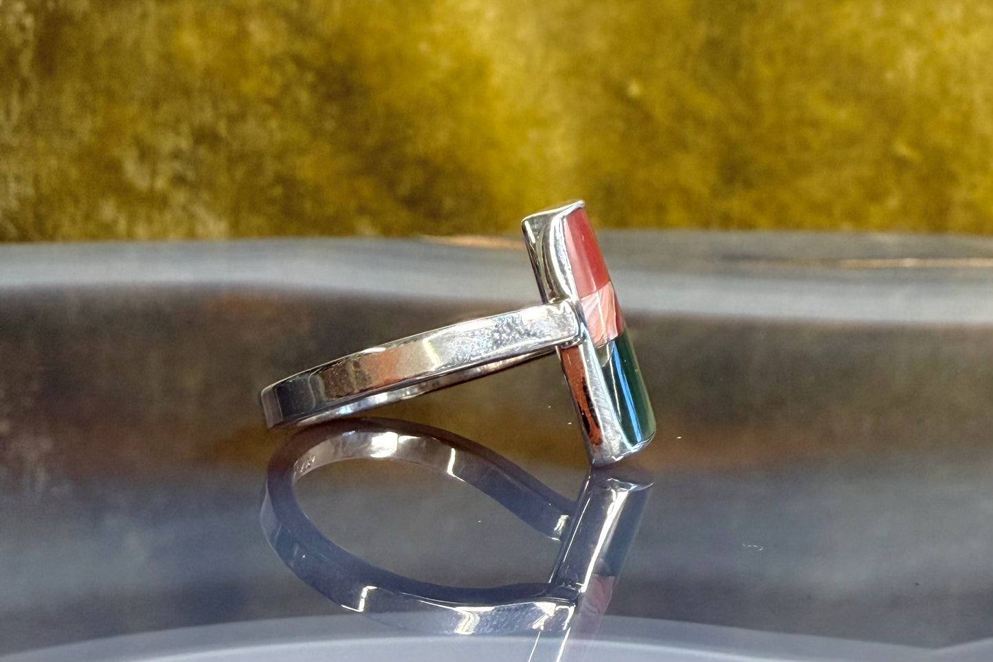 3-Stone Mosaic Ring