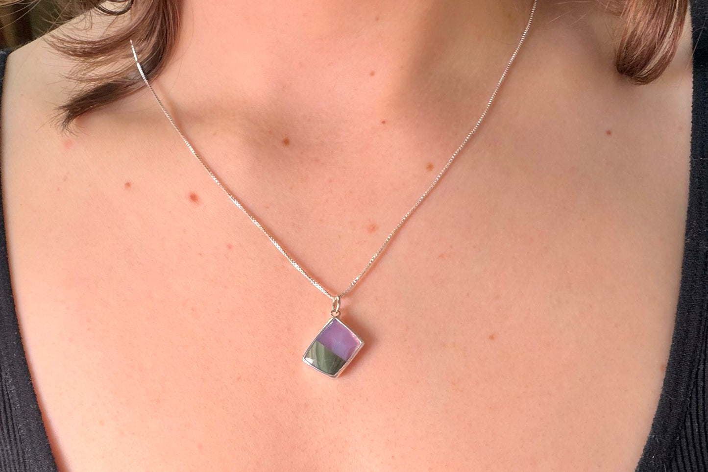 Holly Blue/Imperial Jasper Necklace