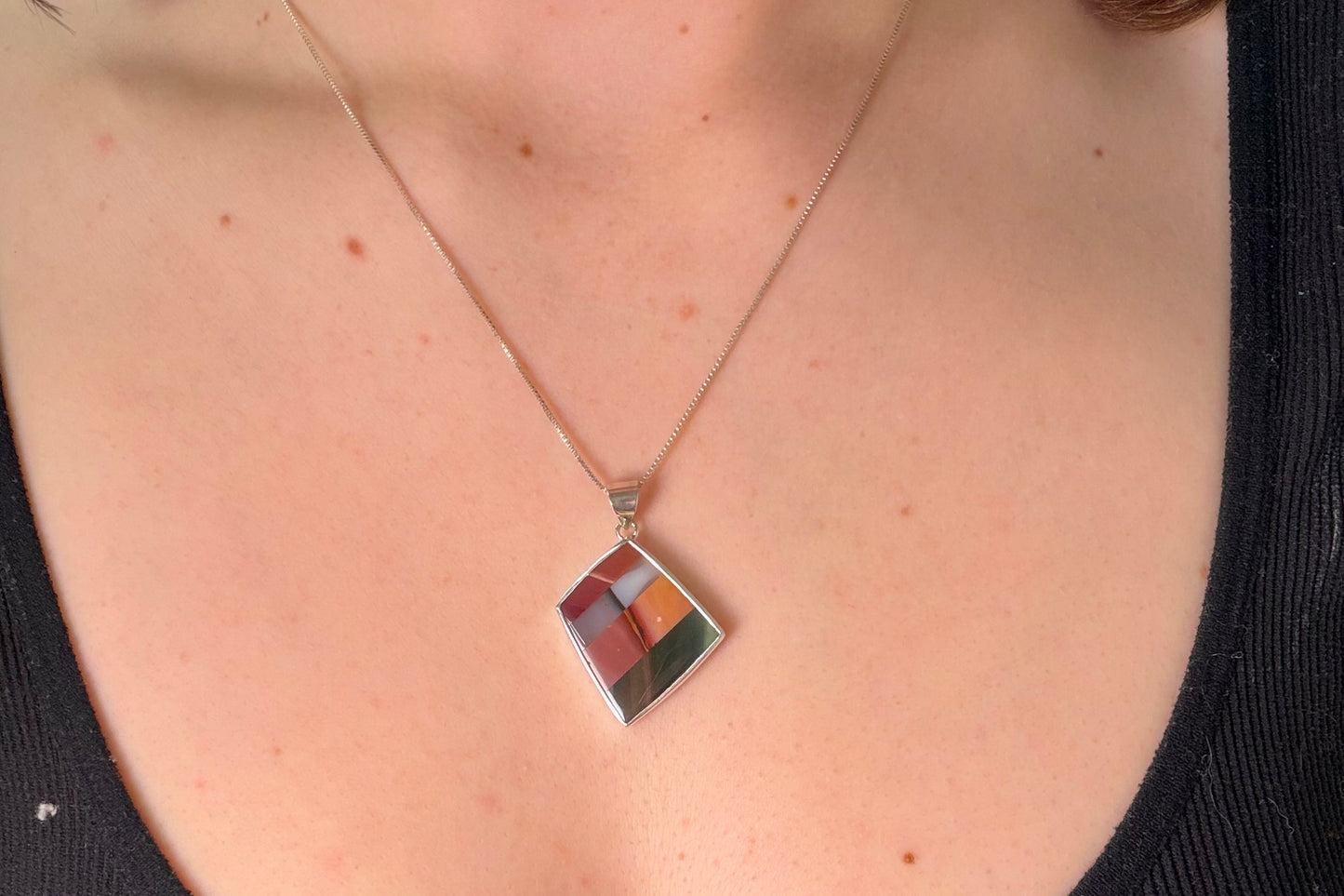 Continued Line Mosaic Necklace