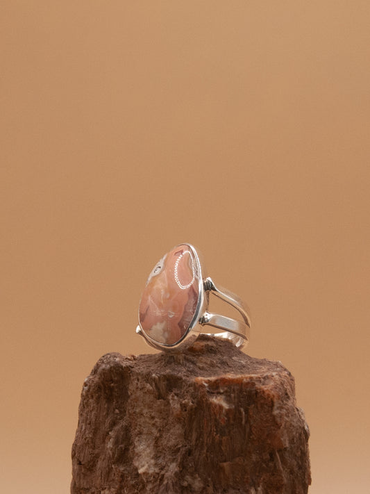 Paint Agate Double Band Ring