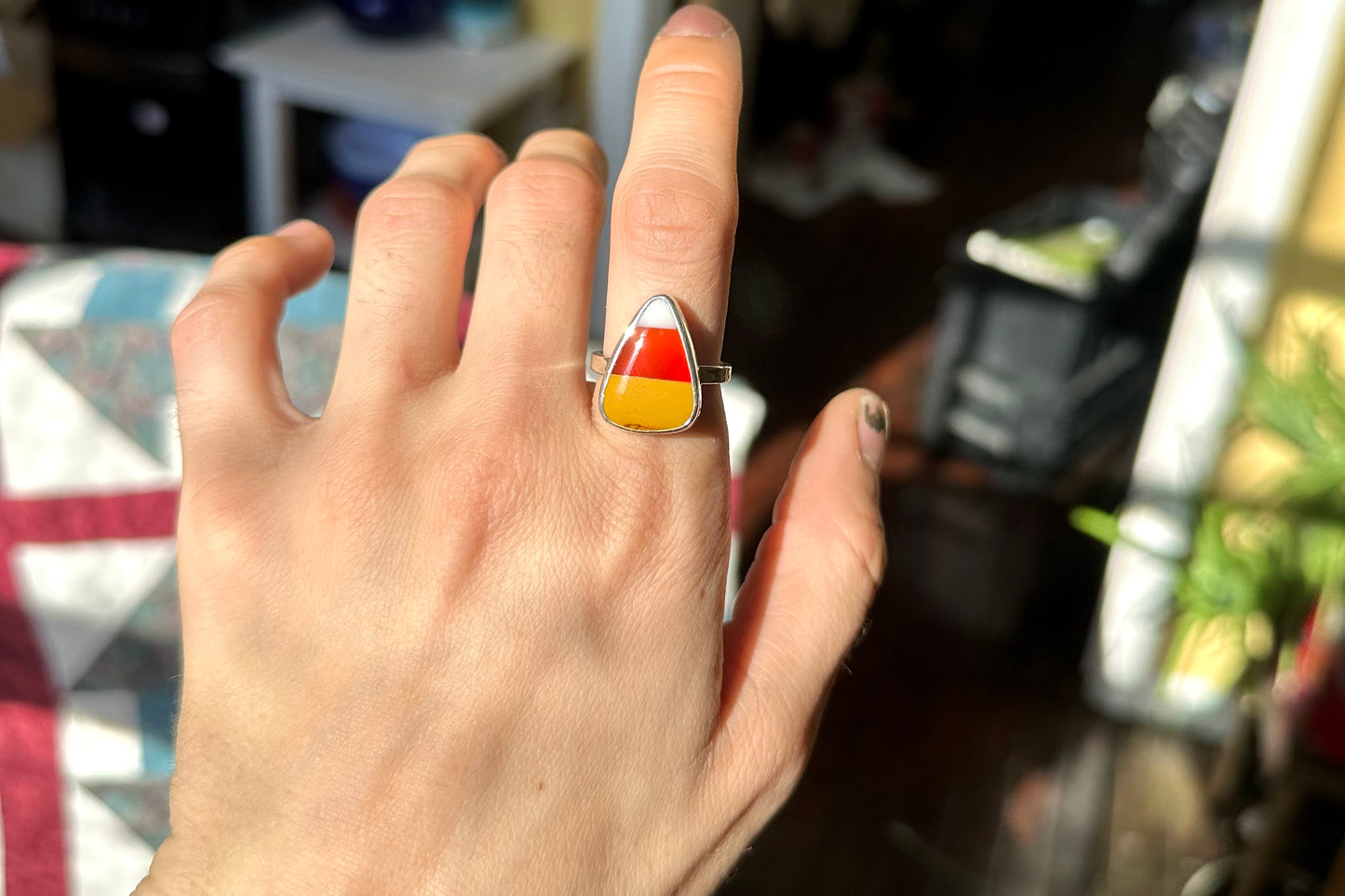 Candy Corn Rock Ring