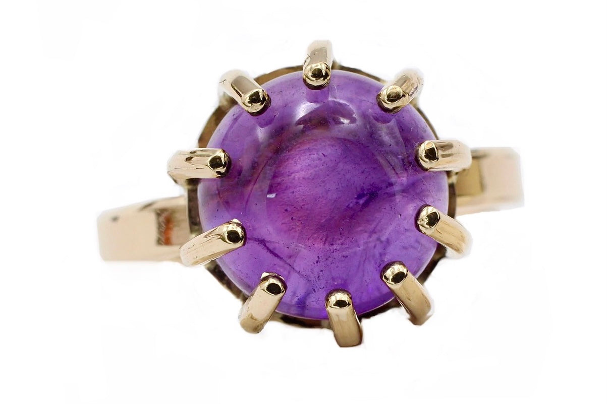Amethyst Recycled Gold Statement Ring