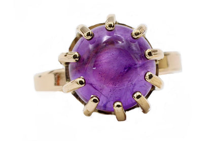 Amethyst Recycled Gold Statement Ring