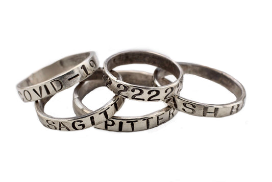 Personalized Custom Stamped Stacker Ring
